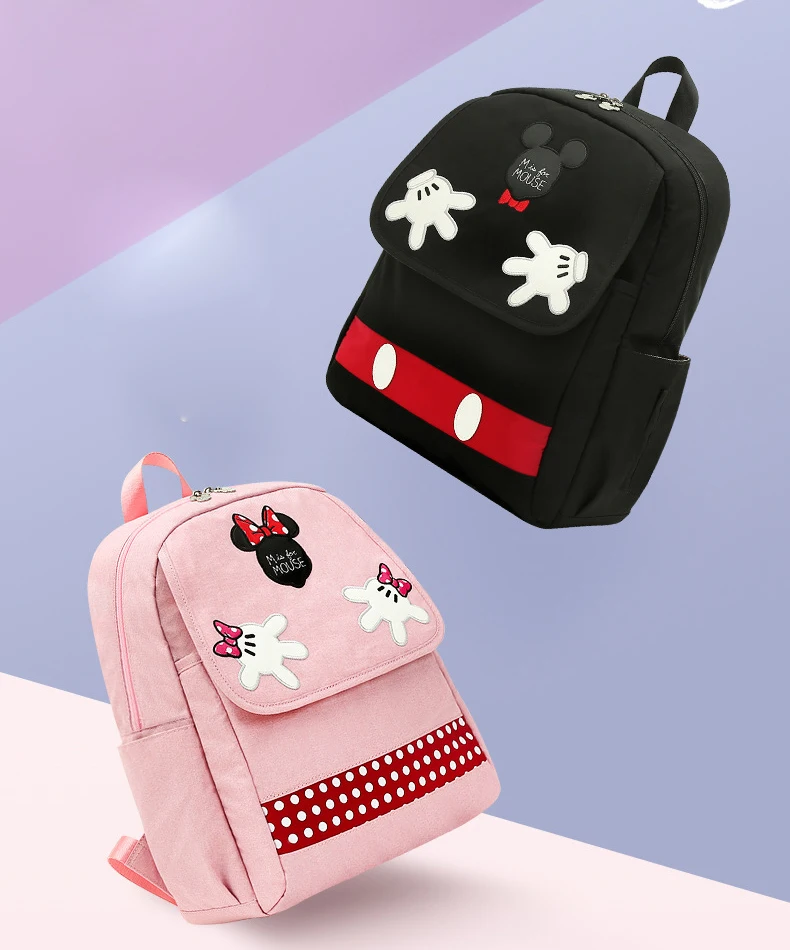 Disney сумка для подгузников рюкзак Микки Маус USB грелка сумка дети анти-потеря пояс Рюкзак для подгузников путешествия рюкзак Мумия сумка Предварительный дизайн