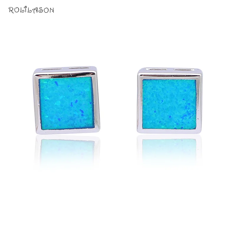 Rolilason стильный квадратный Стиль оранжевый и зеленый огненный опал подарок на