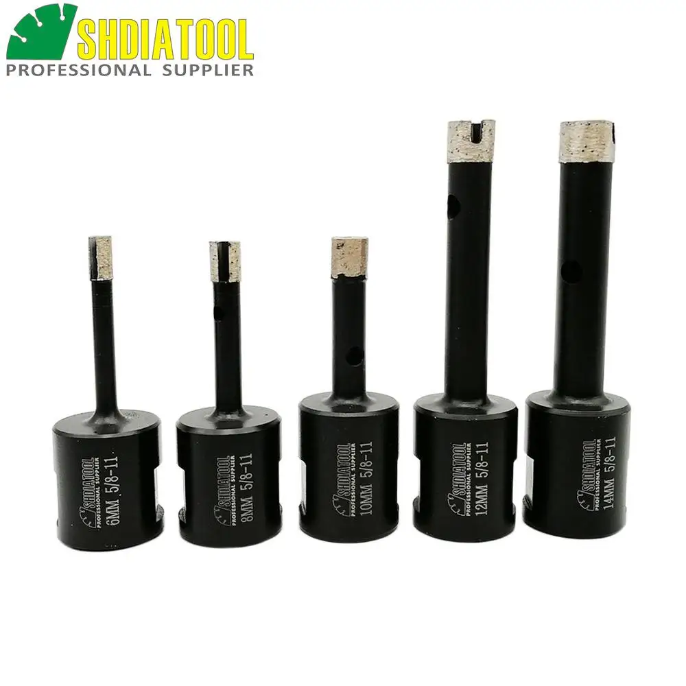 

SHDIATOOL 1pc 5/8-11 or M14 Thread Welded Diamond Drilling Core Bit (Wet) Diamond Drilling Bit Hole Saw Granite Marble Drill Bit