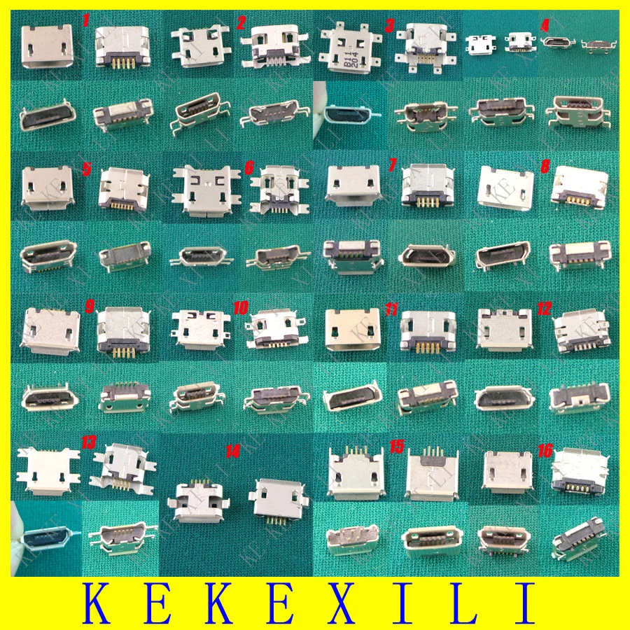 32 models 320pcs/lot micro usb jack connector 5 pins mini for HTC Lenovo ZTE...mobile phone tablet pc mid | Компьютеры и офис