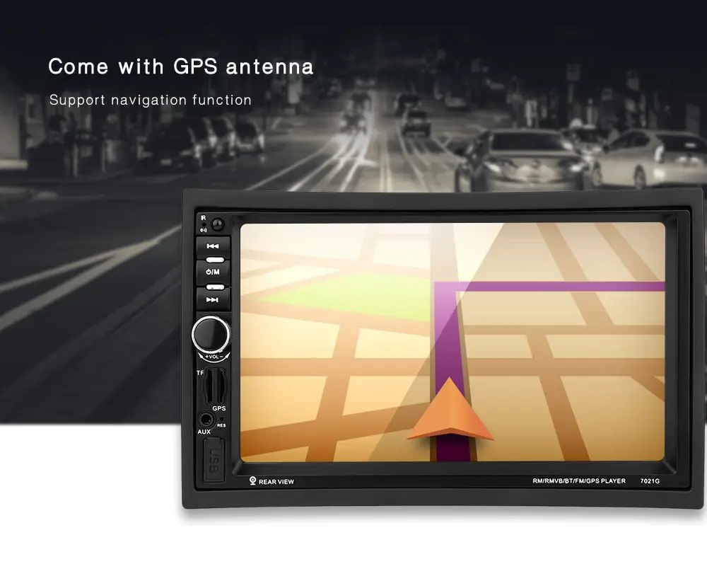 7021G 7 inch 2 Din Car TFT MP5 Bluetooth Multimedia Player With GPS+Southeast Asia Map FM Stereo Radio Video | Автомобили и