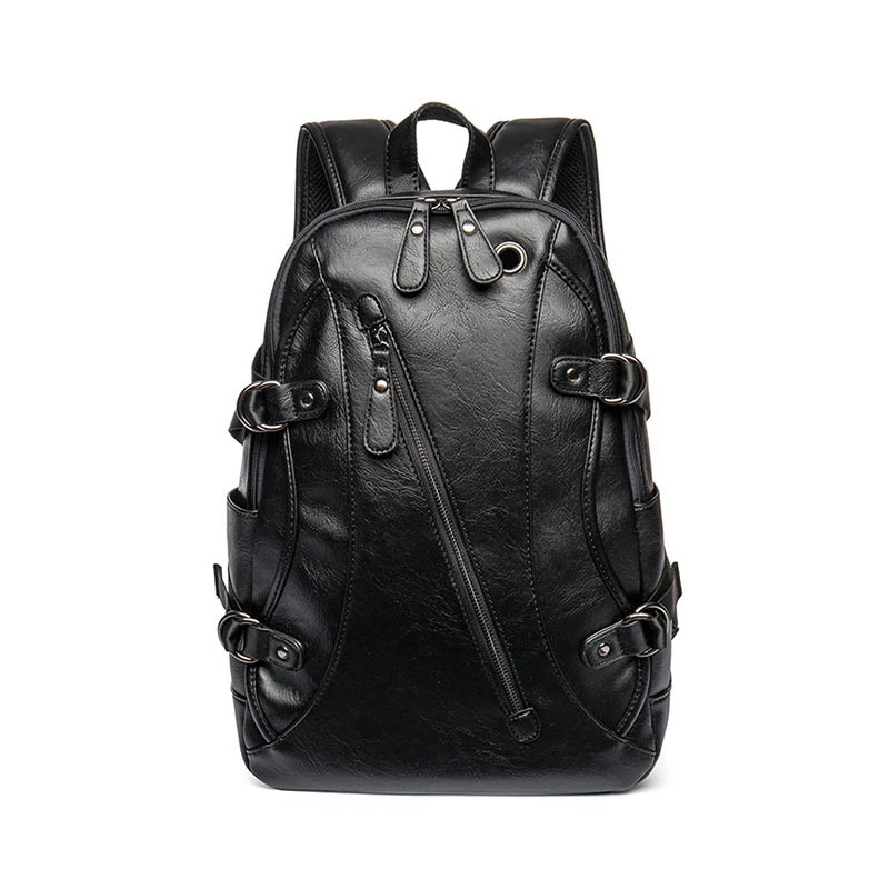 Мужской водонепроницаемый рюкзак из ПУ кожи с USB зарядкой|Мужские рюкзаки| |