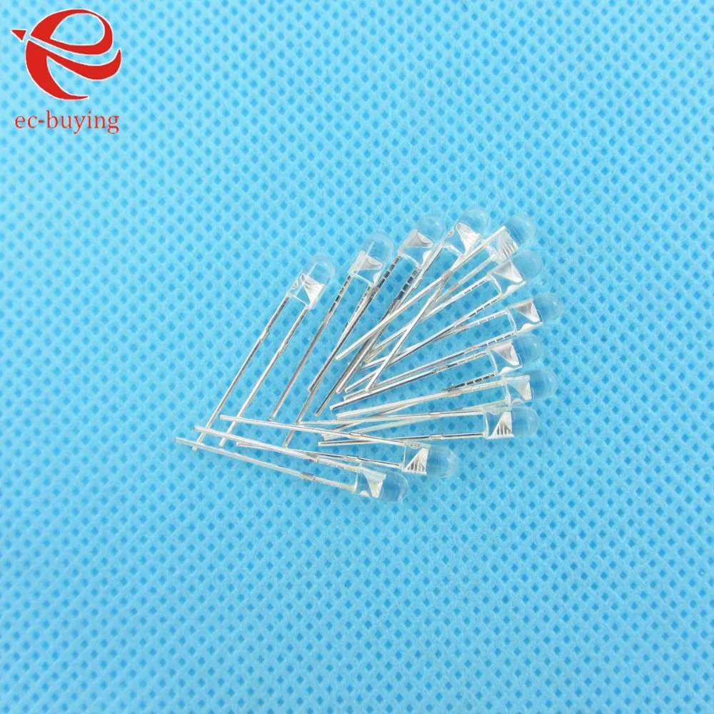 3 мм синий светодиодный круглый светоизлучающий диодный Прозрачный Ультра яркий