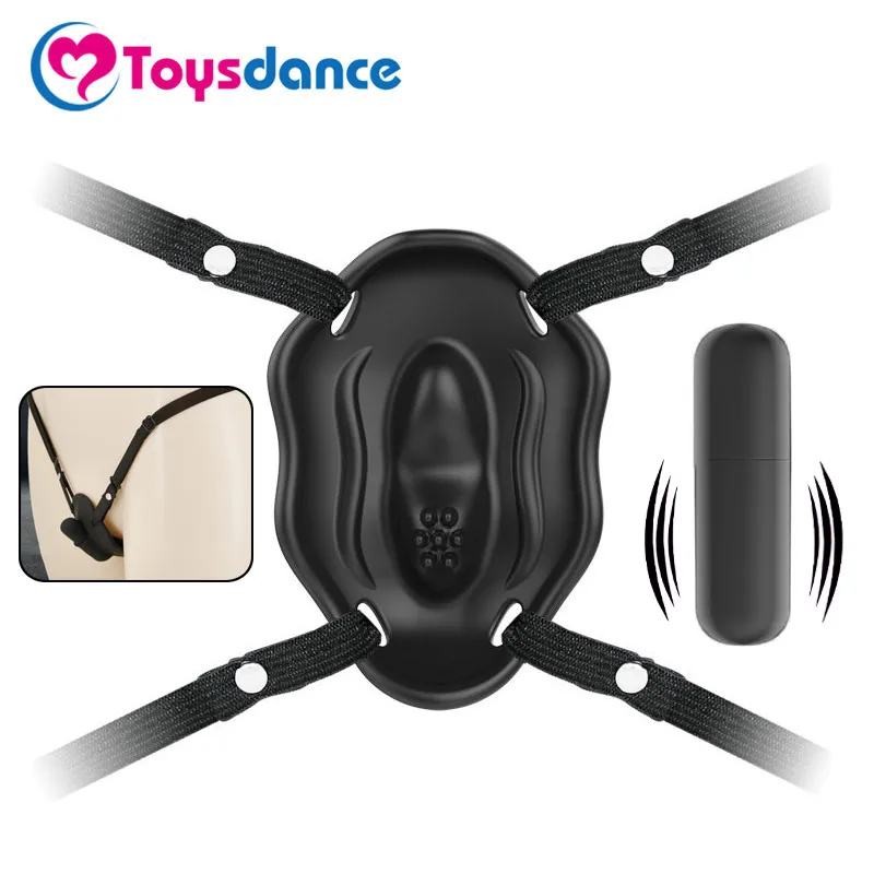 Женский Регулируемый ремень вибратор Toysdance 12 функций силиконовые черные секс