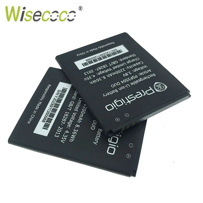 Wisecoco psp 3504 DUO Аккумулятор для Prestigio Muze C3 psp 3504 DUO Замена аккумулятора телефона+ номер отслеживания