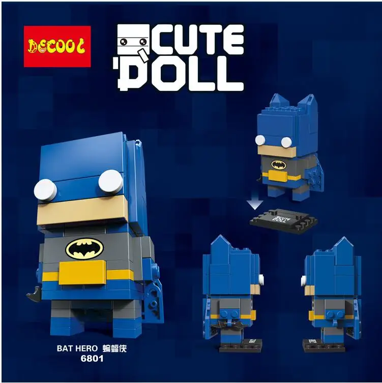 Brickhead Marvel Мстители Бесконечность войны Wonderwoman Аквамен киборг танос мини блок модель строительные блоки совместимы