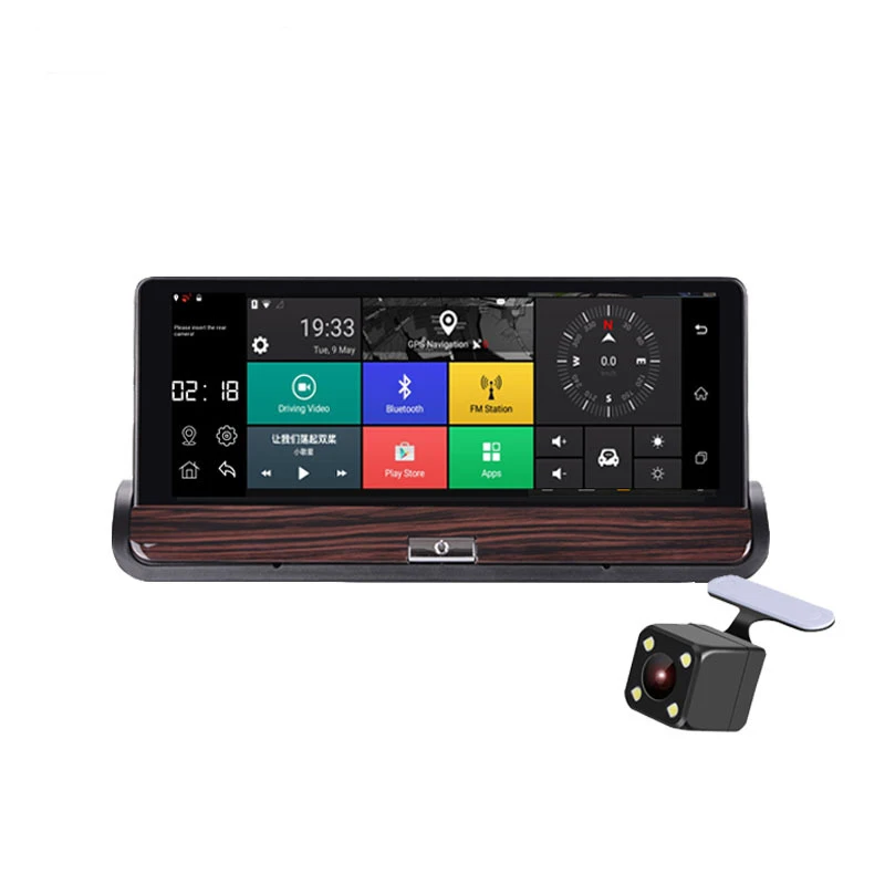 Cemicen Full HD 1080P " ips 3g Wifi Автомобильный видеорегистратор Dash камера Android 5,0 gps навигация видео рекордер Bluetooth двойной объектив видеорегистратор
