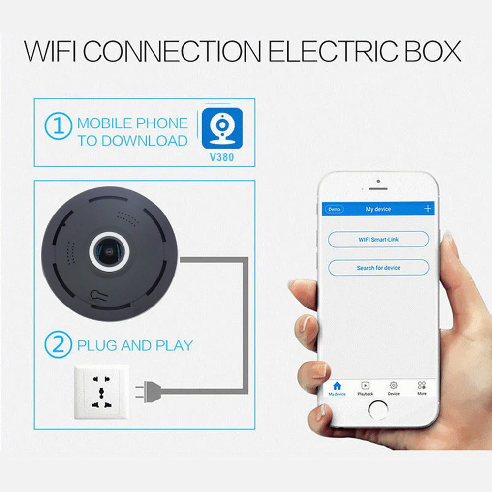 Kruiqi Мини wifi IP камера 1080P 360 градусов камера IP рыбий глаз панорамная 2 Мп wifi PTZ IP Cam беспроводная камера видеонаблюдения
