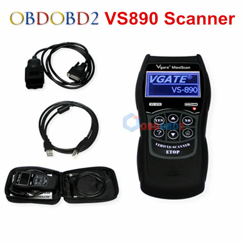 Сканер прямых данных Vgate VS890 OBD2 считыватель кода автомобиля VS 890 считывание всех