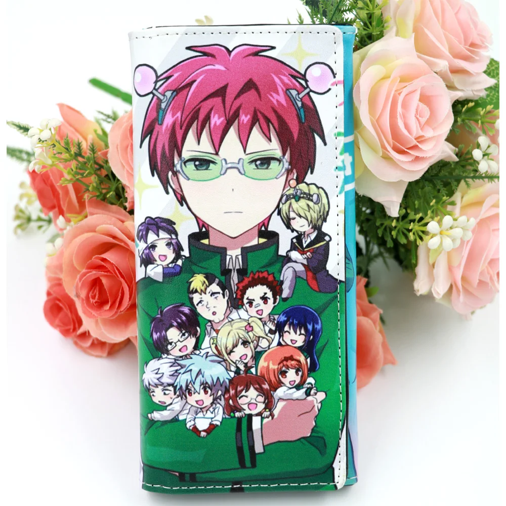 Saiki Kusuo no Psi Nan Аниме Длинный кошелек из искусственной кожи с