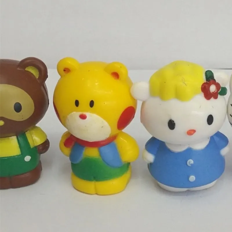 6 шт./компл. Милая Белая Мини-фигурка Hello KITTY детские игрушки сделай сам