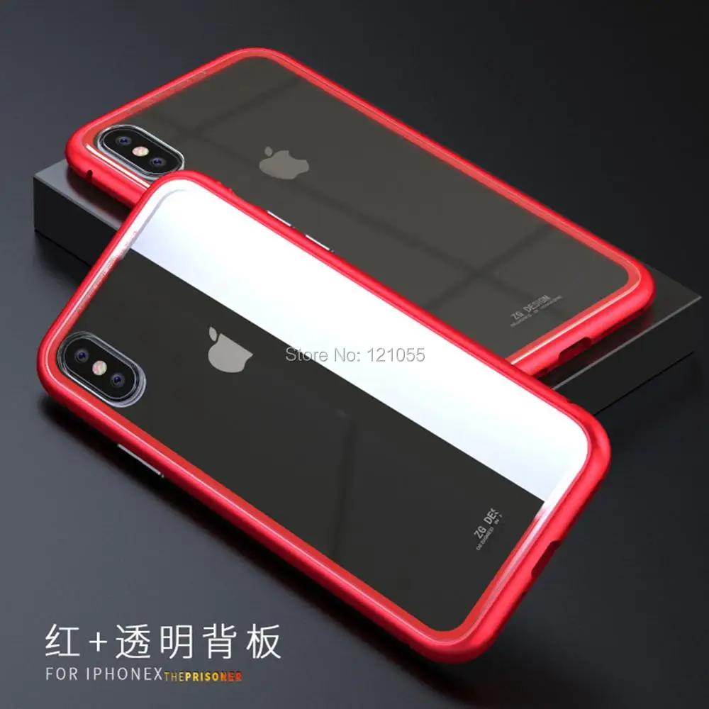 Магнитный чехол для iphone чехол магнитный металлический бампер ультратонкое покрытие из закаленного стекла полный корпус Адсорбция Лот