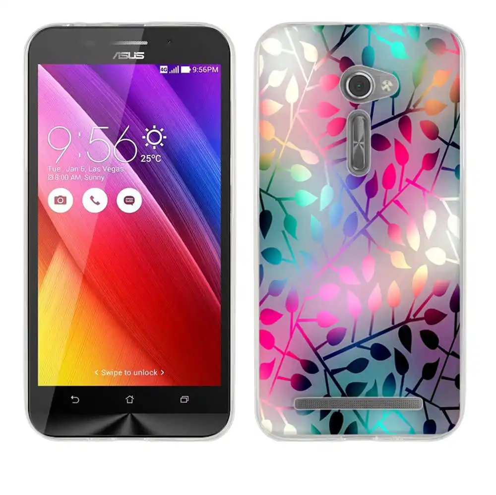 Роскошный чехол-накладка с цветами для ASUS Zenfone 2 ZE500CL силиконовый мягкий чехол