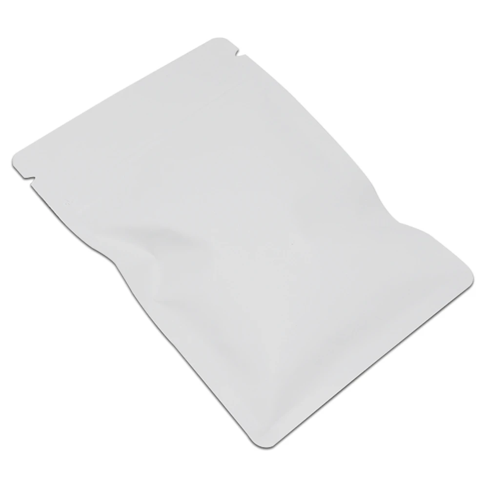 100 шт./лот молния самоблокирующийся матовый белый/черный пакет для хранения гаек