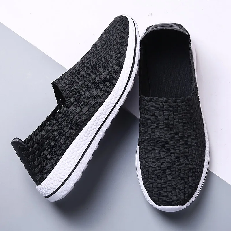 Летние мужские повседневные кроссовки легкие дышащие Спортивные без шнуровки