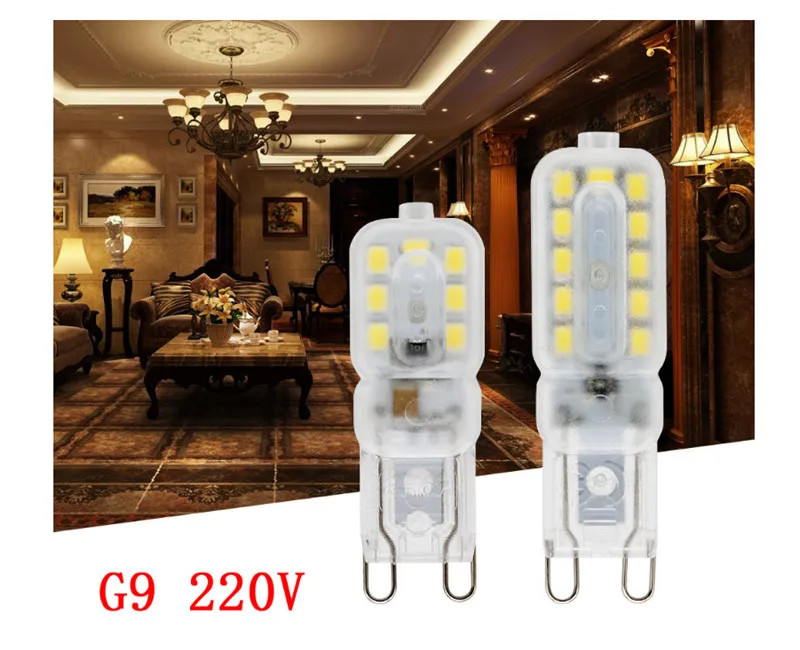G4 G9 светодиодный 3 Вт 6 Диммируемый светильник AC 220 В 110 в 12 SMD 2835 прожектор люстра