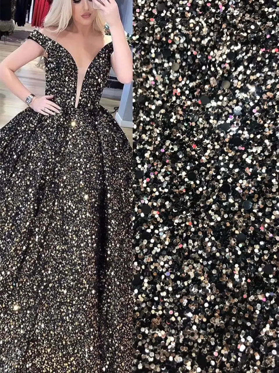 Смешанные черные и золотые Лидер продаж 5 ярдов/партия блестящая кружевная ткань