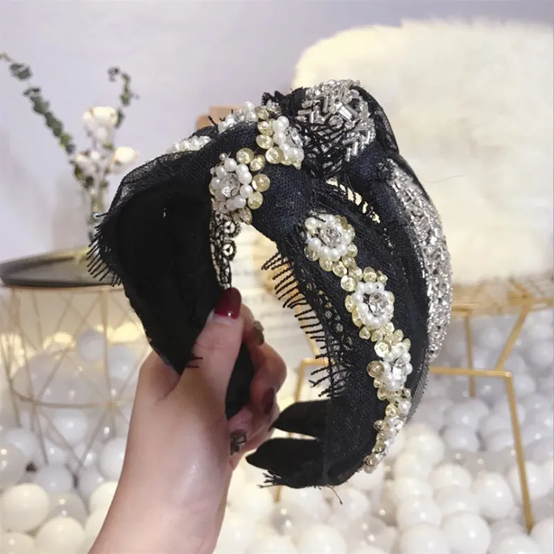 Роскошные аксессуары для волос высокого класса Женская сетчатая Кружевная