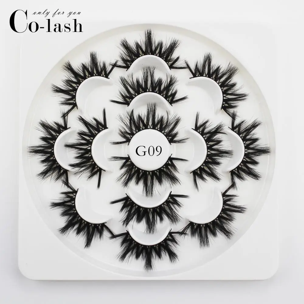 Colash 7 пар/кор. натуральные накладные ресницы 3d норковые ресницы длинные толстые настоящая искусственная норка наращивание ресниц для красоты макияж комплект