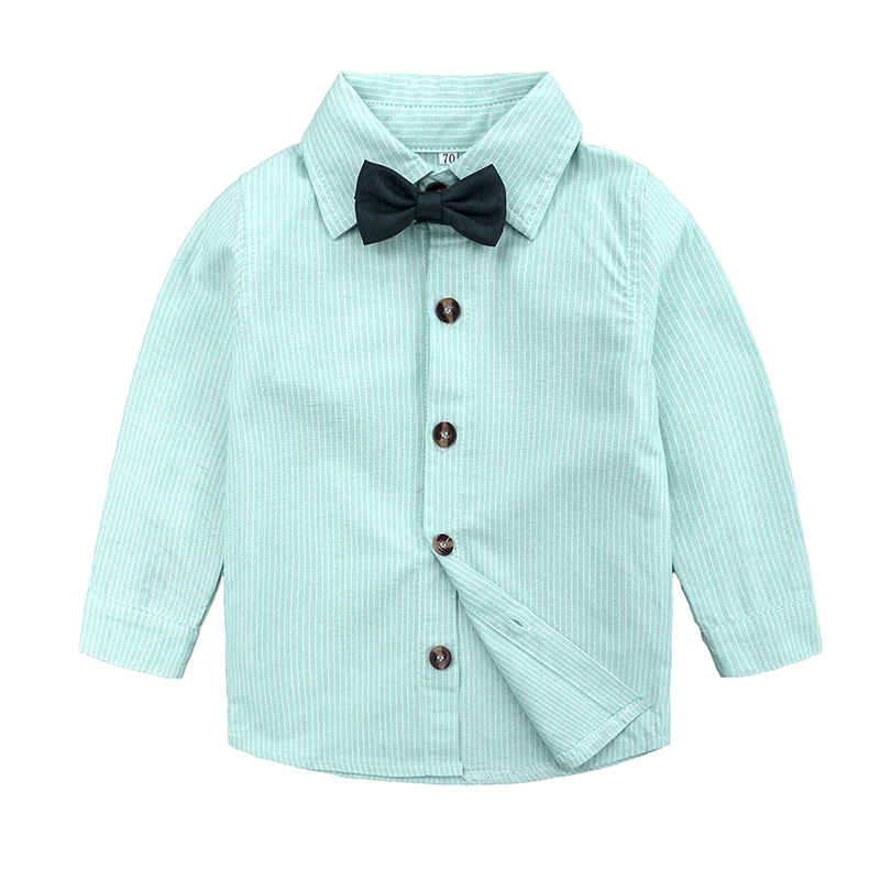 baby boy clothes long sleeve shirt with bow+overalls 2 pcs Gentleman Suits for 6-24M bebes party set wedding outfit |