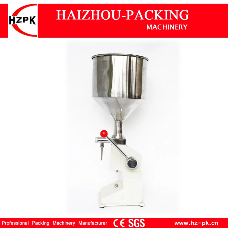 HZPK Manual Filling Machine Handle Pressure Easy Operation Paste Food Filling Machine Liquid Filler Honey Packing Machine 5-50ml enlarge