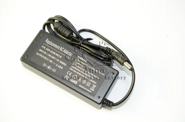 19V 3.42A 5 5*2 мм 65 Вт AC адаптер питания для ноутбука Toshiba Satellite L500 NB300 L300 L350 L775 U400 L755 R850 L730