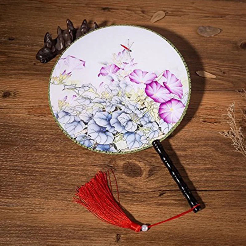 Женский вентилятор двухсторонний принт группа древний Классический круглый