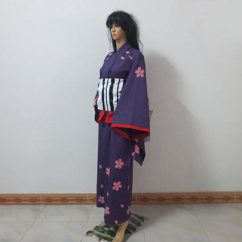 Кимоно для косплея с принтом Каору из аниме руруруни костюм в стиле &quotЛолита&quot