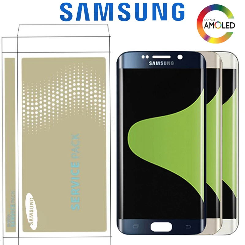 Супер AMOLED дисплей для samsung Galaxy S6 Edge G925 G925F для S6 Edge Plus G928 G928F ЖК сенсорный экран дигитайзер Замена