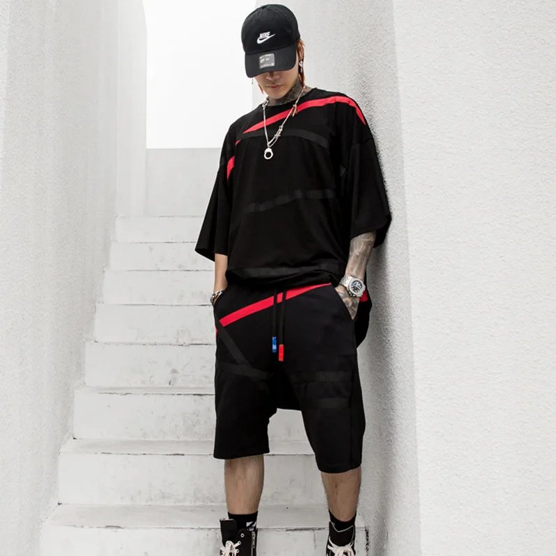 Мужской комплект из 2 предметов: футболка с короткими рукавами (футболка + шорты)