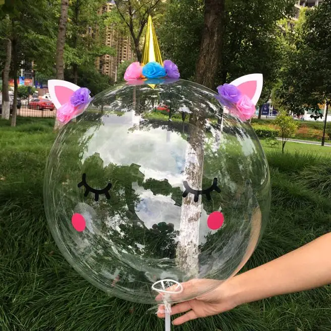 18inch bubble 1 набор, уникальные детские вечерние наклейки с лошадью, 36 дюймов, воздушные шары "сделай сам", воздушный шар, декор для дня рождения - Цвет: 18inch bubble