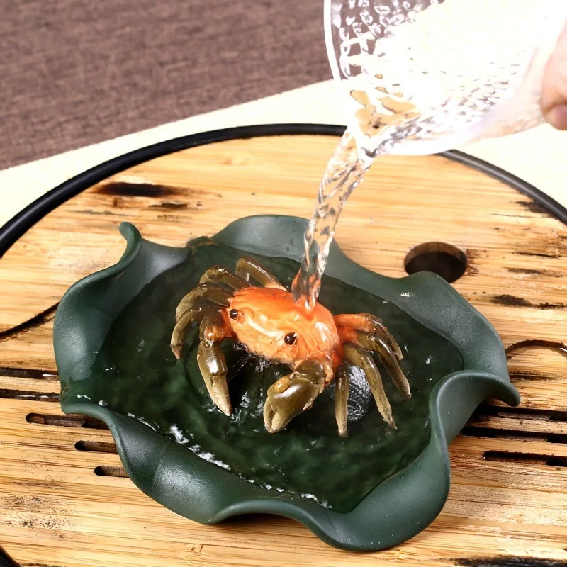 

wholesale pet green mud crab sculpture of the republic of China tea pets play with mixed batch of furnishing articles