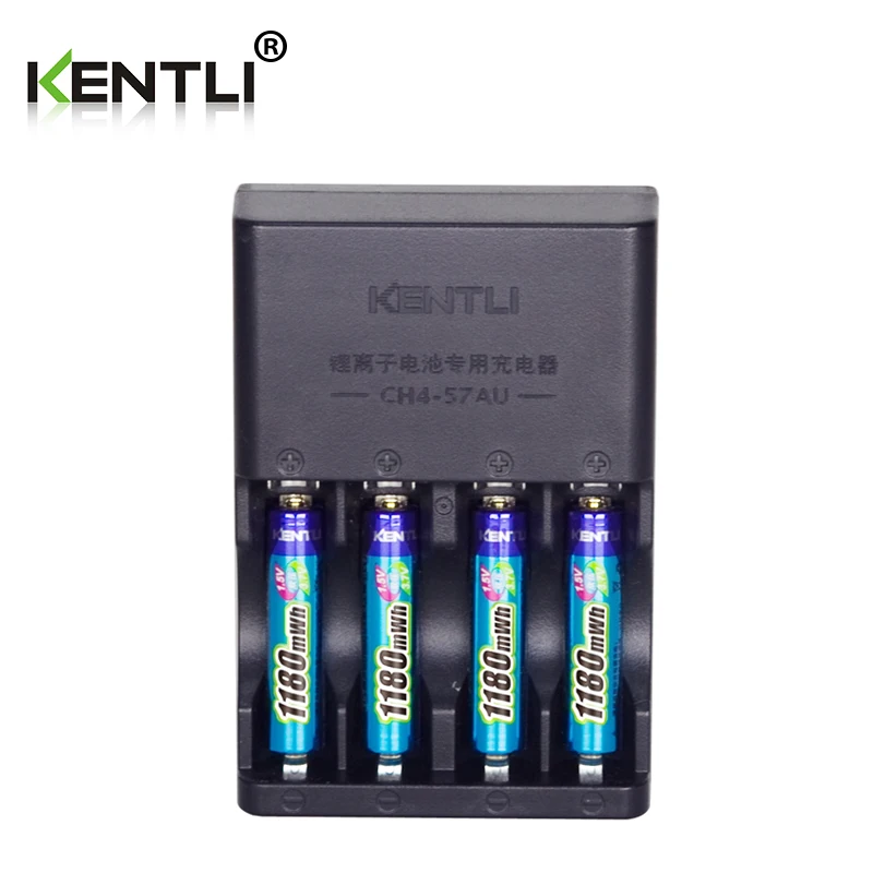 Фото Аккумуляторная литий-ионная батарея KENTLI 1,5 в aaa, 4 слота №2