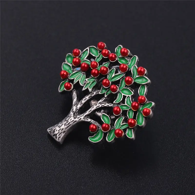 tree Эмаль Алиса в стране чудес булавка сердце брошь с изображением королевы вишневого дерева булавка Покемон Bros Женская мода украшения аксессуары - Окраска металла: tree