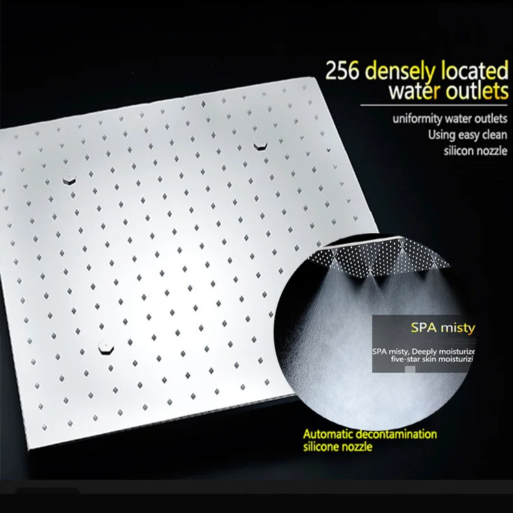 Скрыть потолочные дождь Душ с спа массажные Насадки для душа 3 Way горячая холодная