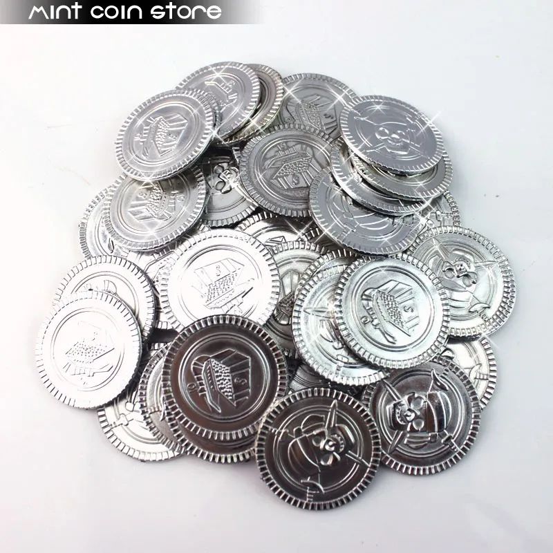 Крутой необычный пластиковый капитан пиратское сокровище 1000 шт. золотые монеты