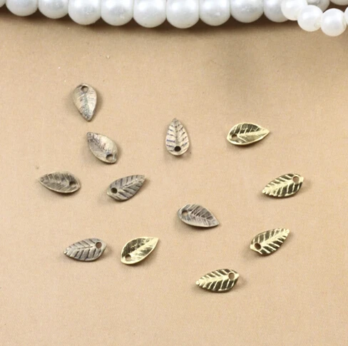 1000 DIY parts copper plating bronze | color 4*7mm Kong Xiao leaves (07242) spot wholesale K035 Украшения и аксессуары