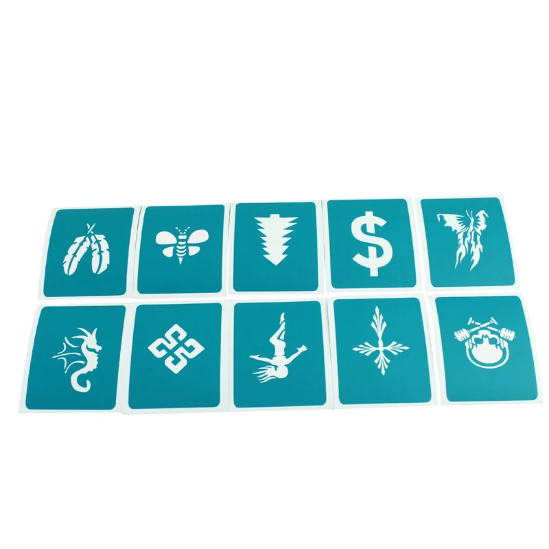 OPHIR 20 шт. трафареты для аэрографии шаблоны Временной Татуировки набор блестящих