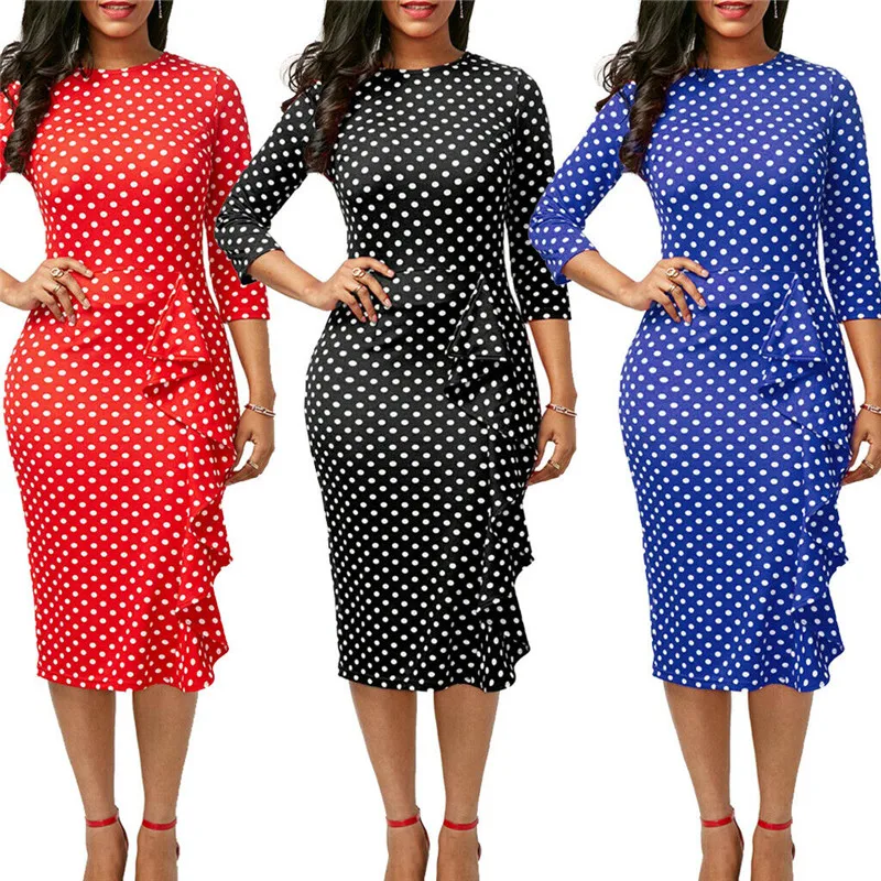 2019 г. модные женские туфли пикантные Bodycon повседневное три четверти рукав Тонкий