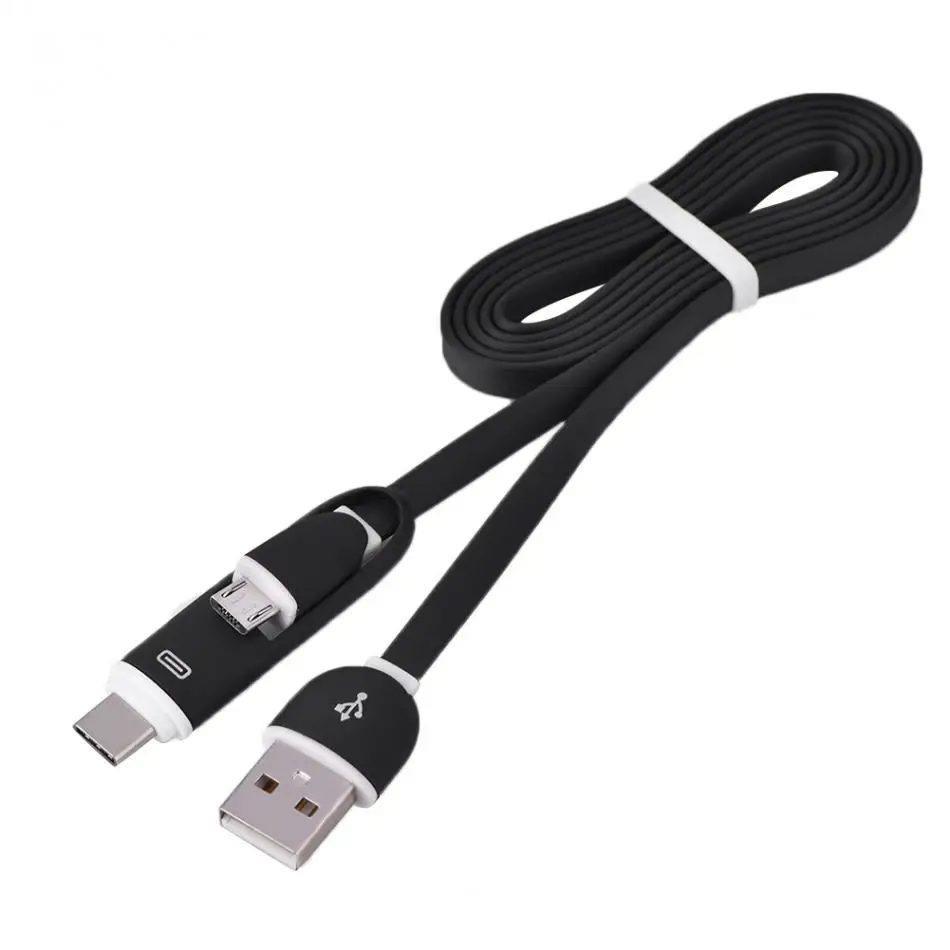VBESTLIFE 2 в 1 USB кабель для передачи данных к Micro USB и type C кабель для быстрой зарядки и синхронизации данных провод 1 м кабели