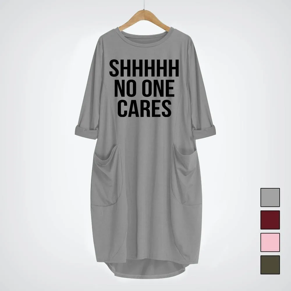 2019 Новое поступление модные футболки для женщин шшшш никто не уход за смешные