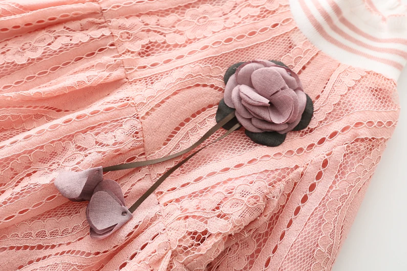 Детское кружевное платье с длинным рукавом на возраст 7 лет | Детская одежда и