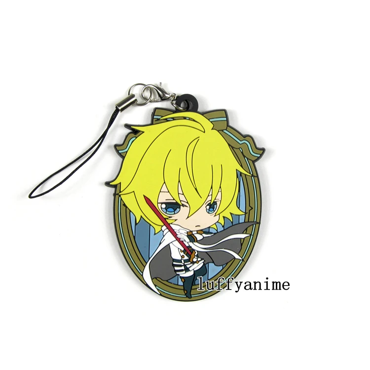 Seraph of the end резиновая подвеска Mascot owarino seraph Yuichiro Hyakuya Mikaela Ферид Батори брелок для