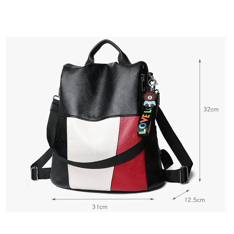 Мода Рюкзак Женщины серпантин PU женщин сумка mochilas mujer 2018 sac dos femme школьные сумки
