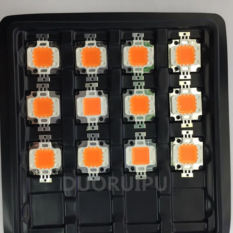 10pcs10W светодиодный COB чип высокой мощности Светодиодный светильник завод growlight полный спектр 400-840nm EPI светодиодный S чип 9-11 в 900-1050mA