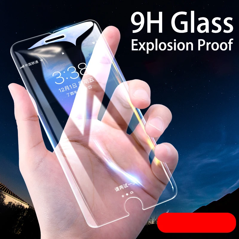 9H взрывозащищенное Закаленное стекло для iPhone 7 X XS XR MAX 8 6s Plus Защитная пленка