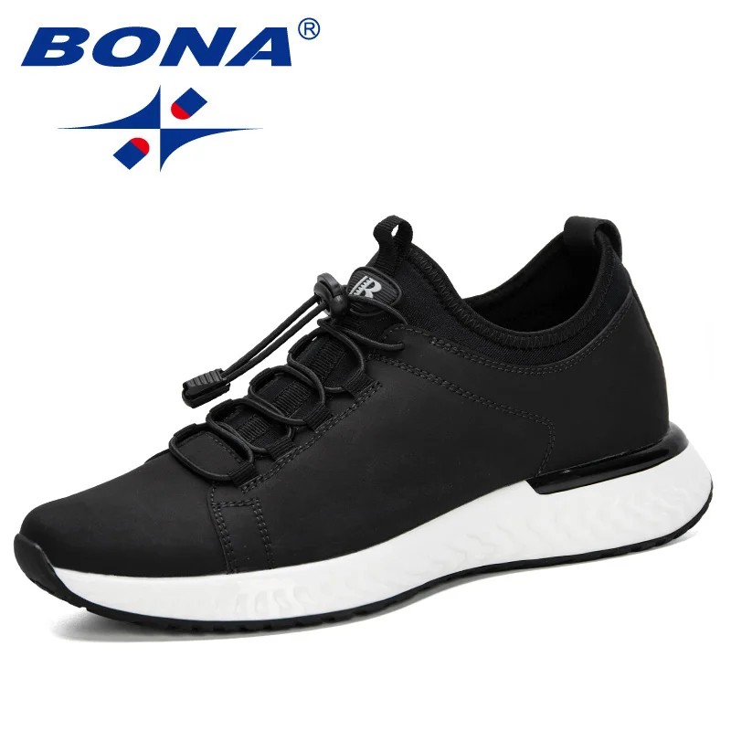 Charcoal gray BONA/Новинка года; Стильная мужская повседневная обувь; Уличная обувь для мужчин; лоферы; модные кроссовки; мужские кроссовки; Sapato Masculino; удобные - Цвет: Charcoal gray
