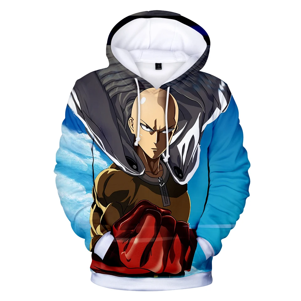 Аниме One Punch Man герой Сайтама Oppai 3D толстовки для мужчин модный свитер с капюшоном