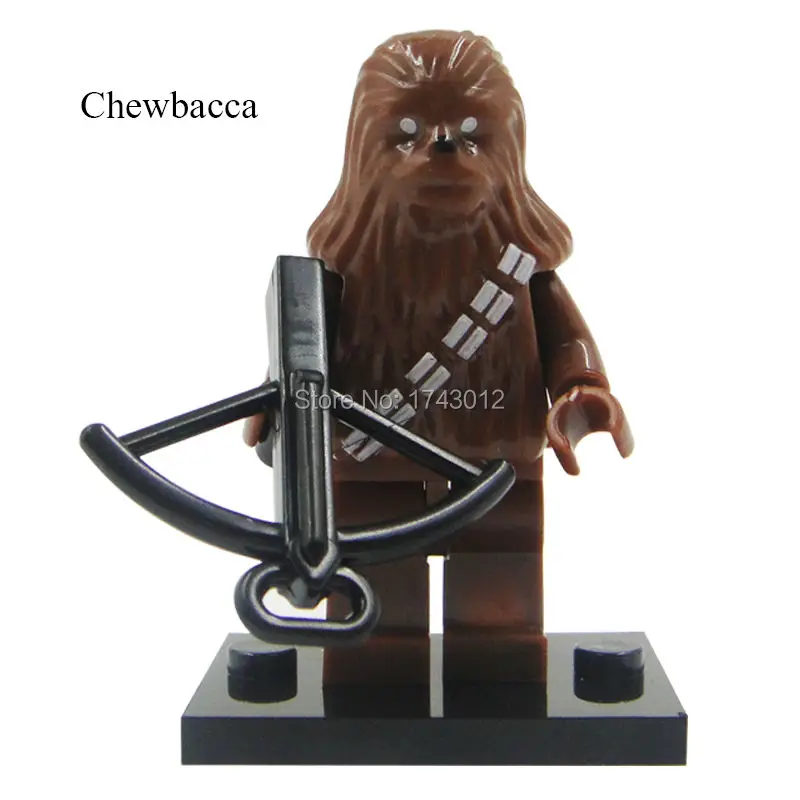 30 шт. Мужская футболка Star Wars Chewbacca Storm Clone троппер C3PO кубики йода экшн строительные