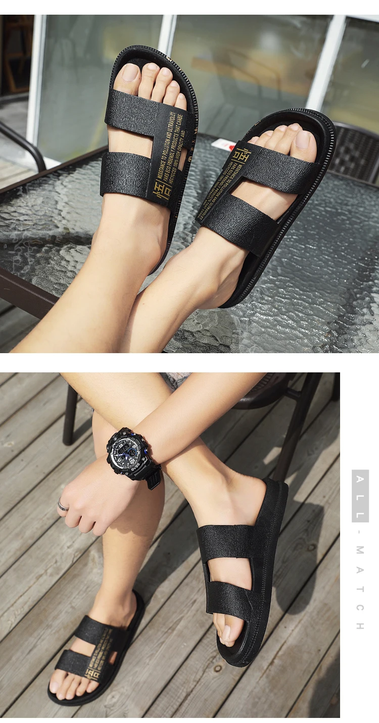Zapatillas hombre; Новинка года; летние сандалии; мужские модные тапочки на плоской подошве; удобные мужские вьетнамки; уличная пляжная обувь для отдыха